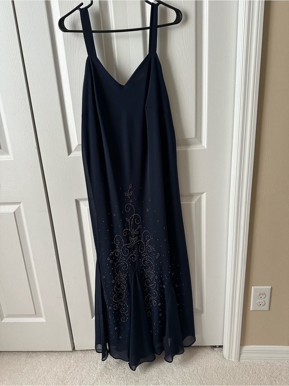 R&M Richards Mother of the Bride Navy Dress with Jacket - Picture 2 of 9